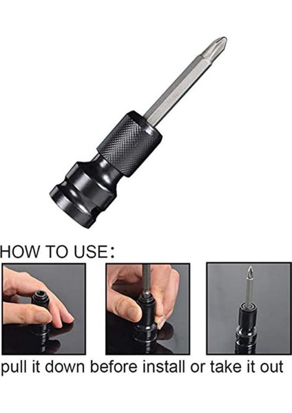 Adet 1/4 Inç Bit Soket Adaptörü, 1/2 Inç Kare Sürücü (1,3 Cm) - 1/4 Inç Altıgen Şaft (0,6 Cm) Hızlı Çıkarma (Yurt Dışından) fırsatları