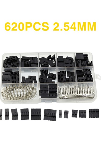 620 Adet Dupont Konektörü 2.54MM, Erkek+Dişi Pin Terminal Konnektörü (Yurt Dışından)