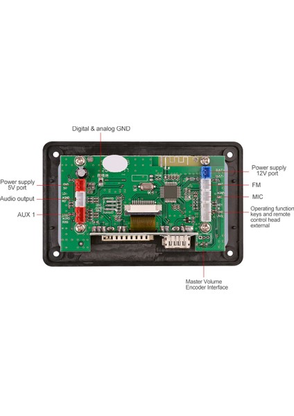 5V LCD Mp3 Dekoder Dac Bluetooth Ses Alıcısı Flac Wma Wav Dekoder (Yurt Dışından)