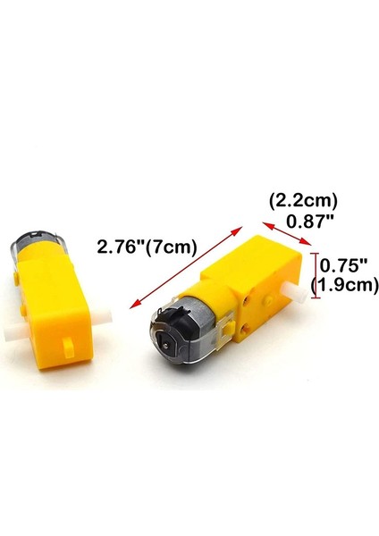 Akıllı Araba Robotu Için Dişli Motor Çift Şaftlı 3-6V Tt 6'lı Paket (I Şekli) (Yurt Dışından) modelleri