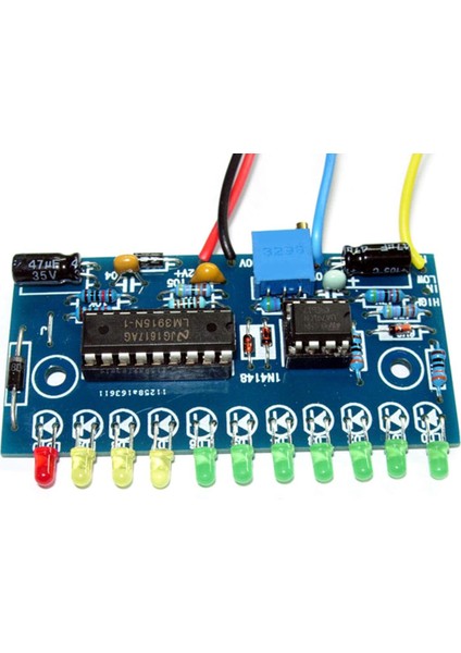 LM3915 10 LED Ses Seviyesi Göstergesi Dıy Vu Metre Amplifikatör Gösterimi (Yurt Dışından)