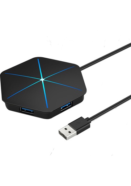 Adet Usb2.0 Hub Splitter ile Tf Sd Kart Okuyucu Otg Rgb Göstergesi Telefon Şarj Cihazı Bilgisayar Genişletici Altıgen Splitter (Yurt Dışından)