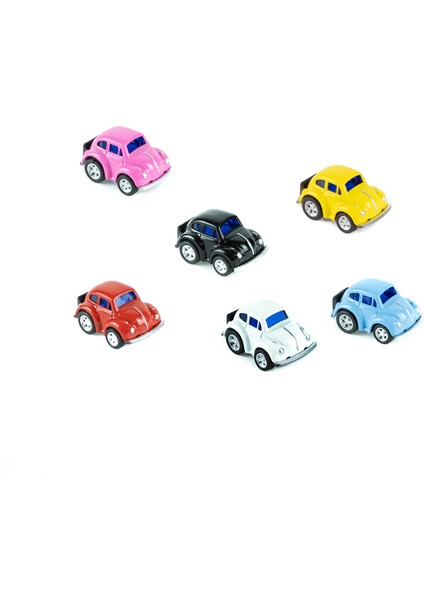 Oyuncak Metal Mini Vosvos Kaplumbağa Arabalar Çek Bırak 6'lı Set
