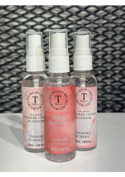 Kolonya Amber Romantik 3'lü Paket Unisex Koku 80 Derece Kolonya 50 ml modelleri