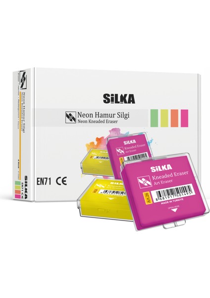 SİLKA COLORED KNEADED SİLGİ (12'Lİ KUTU)
