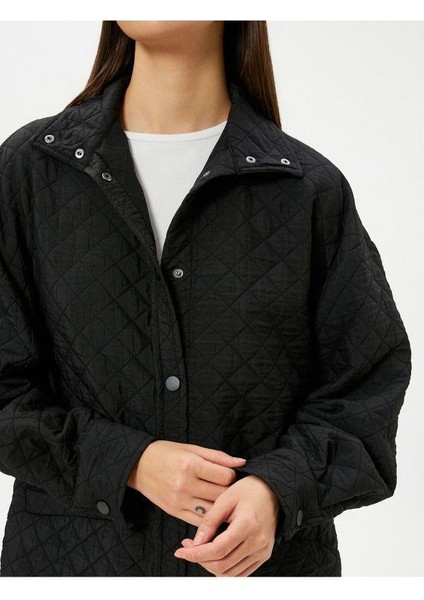 4Sak50024Uw 999 Siyah Kadın Elastan Kapitone Ceket fiyatları