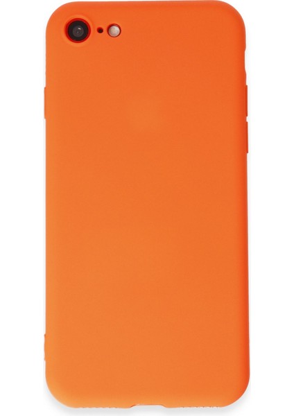 Iphone Se 2020 Kılıf First Silikon - Parlak Turuncu 300099