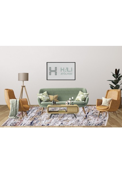 Modern Gri Dijital Baskı Yıkanabilir Hipoalerjenik Kaymaz Taban Halı Yolluk indirimleri