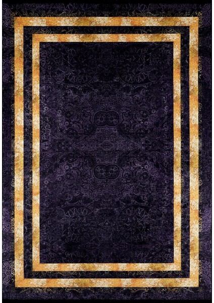 Modern Mor Dijital Baskı Yıkanabilir Hipoalerjenik Kaymaz Taban Halı Yolluk