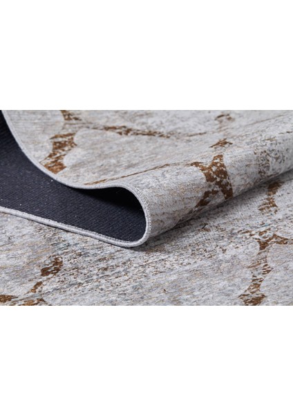 Modern Bej Geometrik Desen Baskı Yıkanabilir Hipoalerjenik Kaymaz Taban Halı Yolluk modelleri