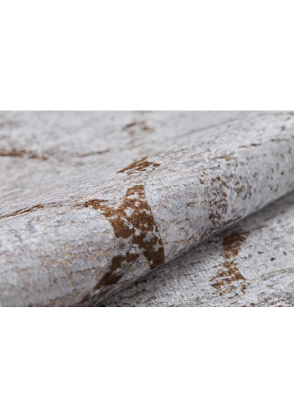 Modern Bej Geometrik Desen Baskı Yıkanabilir Hipoalerjenik Kaymaz Taban Halı Yolluk fırsatları