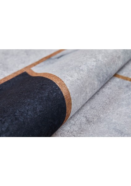 Iskandinav Gri Dijital Baskı Yıkanabilir Hipoalerjenik Kaymaz Taban Halı Yolluk modelleri