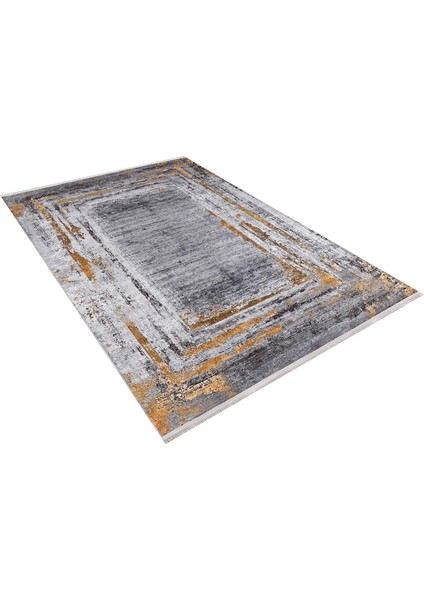 Modern Gri Geometrik Dijital Baskı Yıkanabilir Hipoalerjenik Kaymaz Taban Halı Yolluk fiyatları