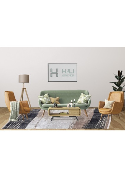 Modern Kahverengi Dijital Baskı Yıkanabilir Hipoalerjenik Kaymaz Taban Halı Yolluk indirimleri