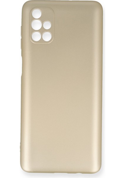 Samsung Galaxy M51 Kılıf Premium Rubber Silikon - Gold 323106