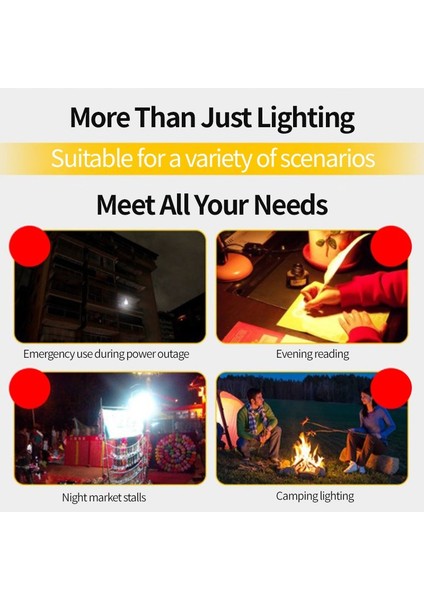 LED Güneş Paneli Ampul Çadır Yard Bahçe Acil Durum Lambası Taşınabilir Kamp Açık Güneş Lambası 5 Seviyeli Ayar (Yurt Dışından)