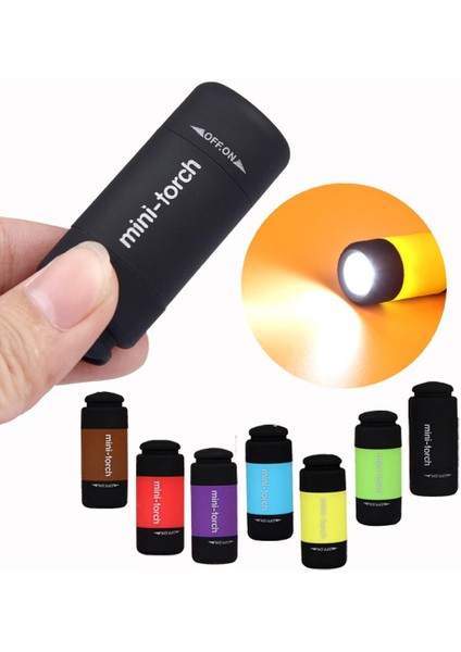 Yfashion Taşınabilir Ni El Feneri USB Şarj Edilebilir Güçlü Işık Su Geçirmez Küçük El Feneri (Yurt Dışından)
