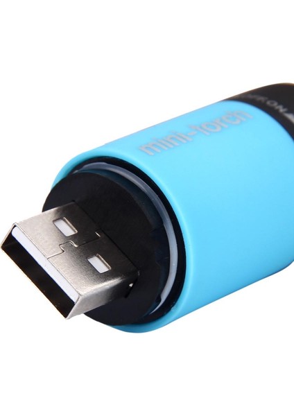 Yfashion Taşınabilir Ni El Feneri USB Şarj Edilebilir Güçlü Işık Su Geçirmez Küçük El Feneri (Yurt Dışından)