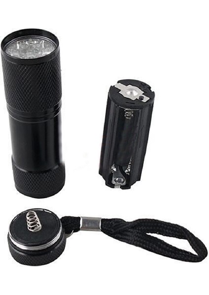 Blacklight Algılama 9 LED Uv Ultra Violet Mini El Feneri Torch Işık Lambası (Yurt Dışından)