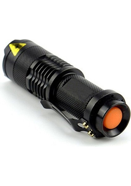 Mini El Feneri 2000 Lümen Cree Q5 LED Torch AA/14500 Ayarlanabilir Zoom Odak Torch Lambası Penlight Su Geçirmez Dış Mekan (Yurt Dışından)