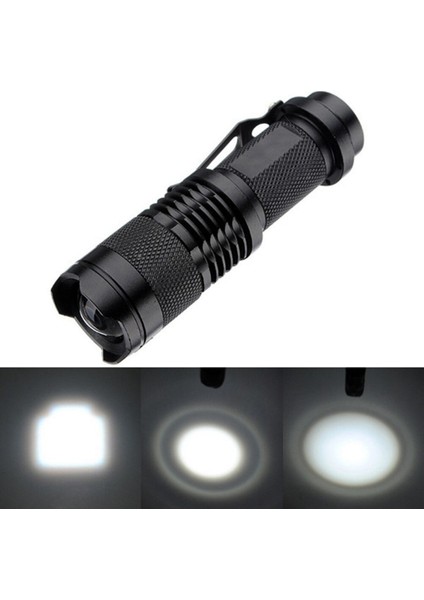 Güçlü LED El Feneri Torch Mini Q5 LED El Feneri Torch Ayarlanabilir Odak Zoom Işık Lambası Taşınabilir El Feneri # P30 (Yurt Dışından)