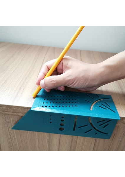 Çok Fonksiyonlu Açı Cetveli 45 90 Derece Doğru Ağaç Işleme Işaretleme Auge Marangoz Ool (Yurt Dışından)