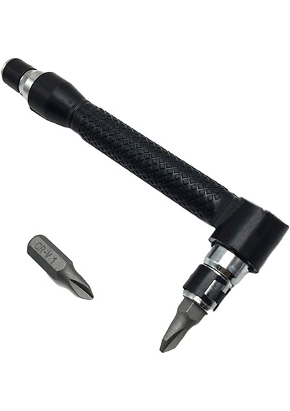 Siyah Mini 1/4 Cırcır Anahtarı Tornavida Soket Anahtarı Çubuklar El Aleti Bit ile (Yurt Dışından)