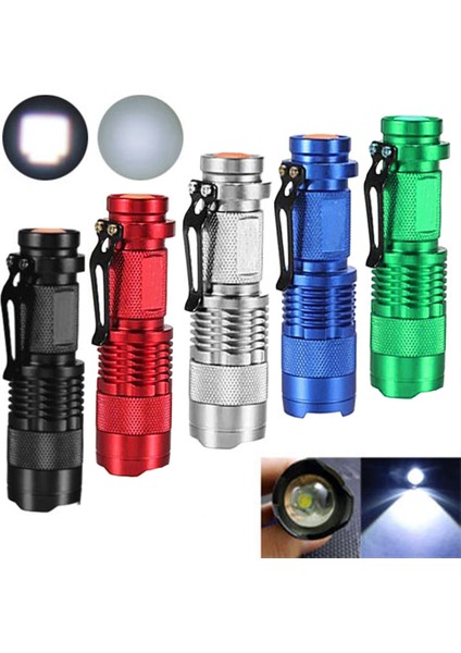Taşınabilir Alüminyum Alaşımlı Sert Işık Fener Torch Mini Cep LED El Feneri (Yurt Dışından)