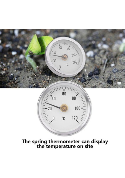 2x TS-W50A Termometre Sıcak Su Borusu Termometre Bimetal Paslanmaz Çelik Yüzey Boru Klipsli Sıcaklık Ölçer (Yurt Dışından) fırsatları