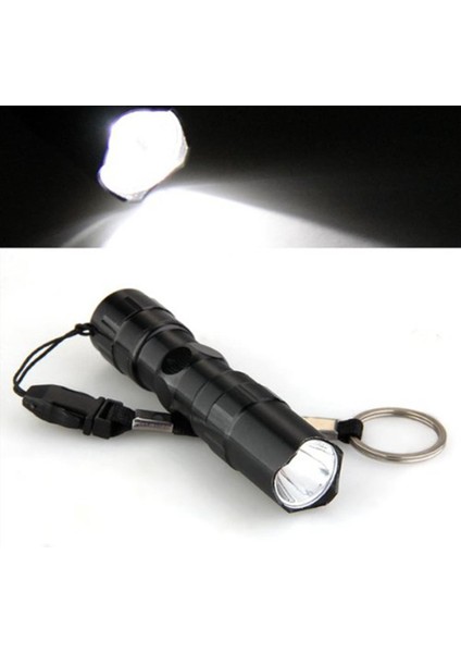 Su Geçirmez 3W LED 200LM Süper Parlak Mini El Feneri Lamba Torch Kamp Balıkçılık - Siyah (Yurt Dışından)