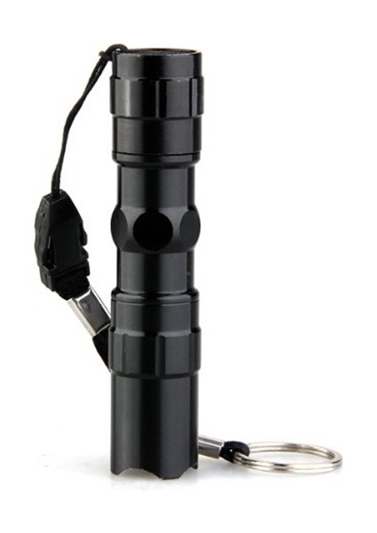 Su Geçirmez 3W LED 200LM Süper Parlak Mini El Feneri Lamba Torch Kamp Balıkçılık - Siyah (Yurt Dışından)