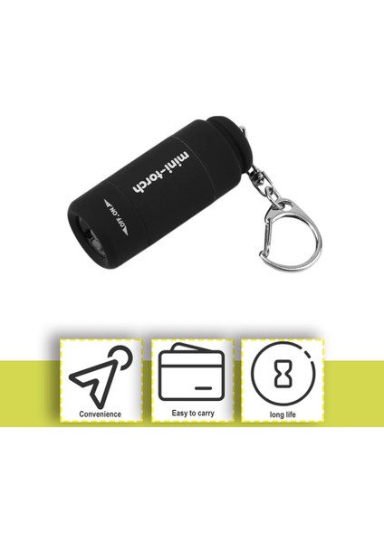 【eğlenceli Canlı】 Taşınabilir Mini Anahtarlık Cep Torch USB Şarj Edilebilir LED Işık El Feneri 0.5W 25LM Su Geçirmez Açık Kamp El Feneri (Yurt Dışından)
