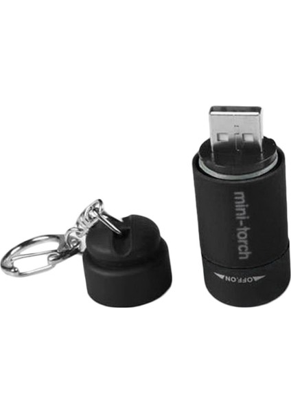 【eğlenceli Canlı】 Taşınabilir Mini Anahtarlık Cep Torch USB Şarj Edilebilir LED Işık El Feneri 0.5W 25LM Su Geçirmez Açık Kamp El Feneri (Yurt Dışından)