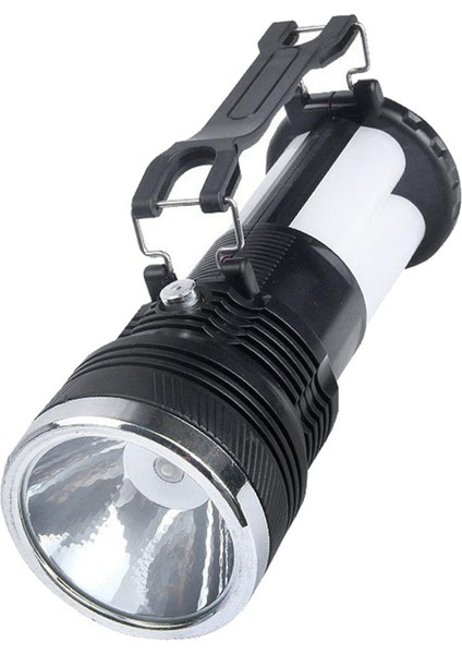 Açık Kamp Güneş Enerjisi Süper Parlak LED Torch Işık Projektör El Feneri (Yurt Dışından)