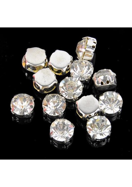 [bestgo] 50 Adet Kristal Yapay Elmas Takı Aksesuarları Kaplama Çokyüzlü Boncuk (Yurt Dışından)