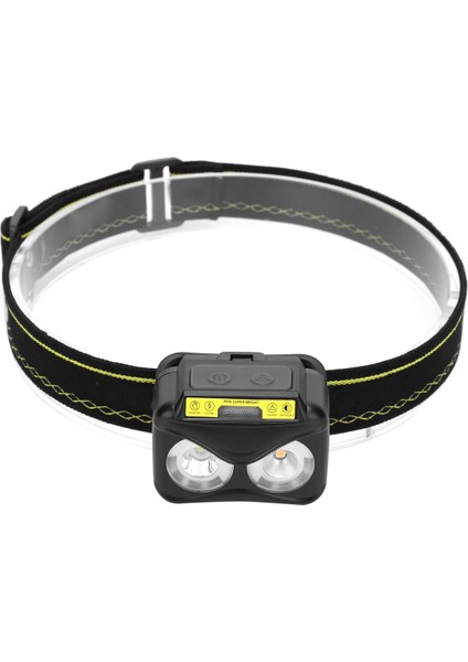 Xpg+Cob Sarı Işık Güçlü Parlaklık USB Şarjlı Indüksiyonlu Far Dayanıklı (Yurt Dışından)