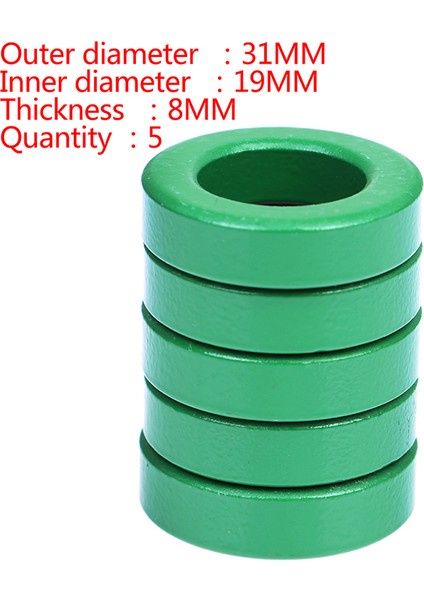 Yüksek Iletkenlik Ferrit Çekirdek Halkası 31*19*8mm Anti-Parazit Filtre Indüktörü Sevıch (Yurt Dışından)
