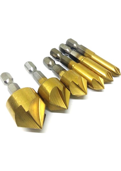 Adet Havşa Matkap Ucu Seti 1/4 ''hex Shank Hss 5 Flüt Havşa 6MM-19MM Sevıch (Yurt Dışından)