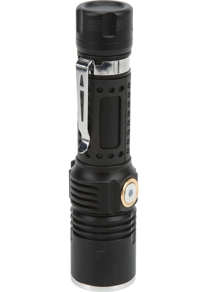 Carba Tan Açık El Feneri Mikro USB Şarj Mini Ipx4 Su Geçirmez Süper Parlak Kamp Yürüyüş Bisiklet Için (Yurt Dışından)