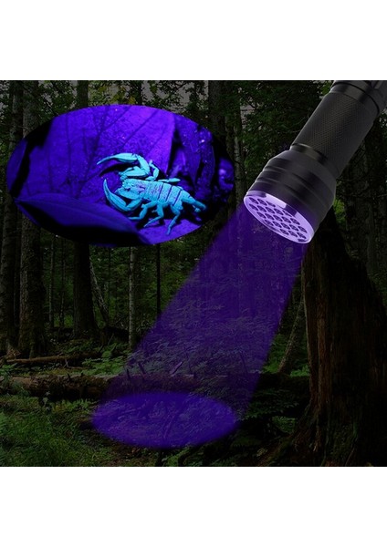 Uv Ultra Violet 21 LED El Feneri Mini Blacklight Alüminyum Torch Işık Lambası Yenı Dere (Yurt Dışından)