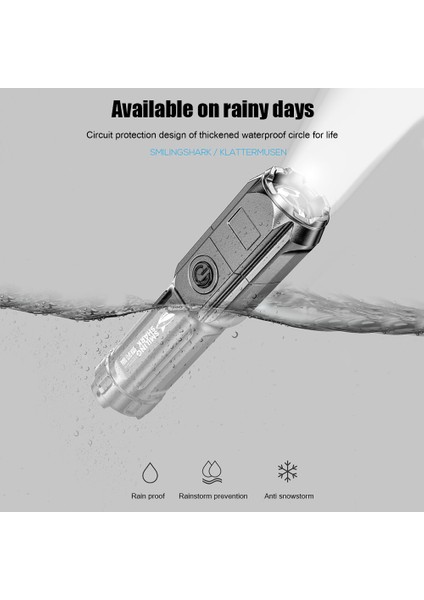 Dış Mekan Işığı 300 ml Uzun Menzilli Güçlü El Feneri USB Şarj Edilebilir Güçlü El Spot Işığı LED Projektör (Yurt Dışından)