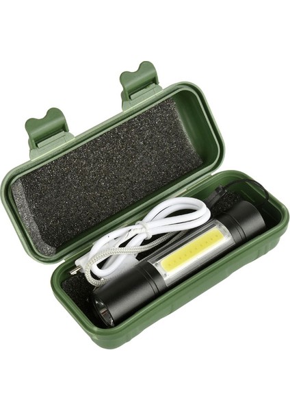 USB Şarjlı Taşınabilir Xpe+Cob LED El Feneri Muayene Lambası Dış Mekan Kullanımı Için Dahili Pil ile Güçlü Işık Orch (Yurt Dışından) modelleri