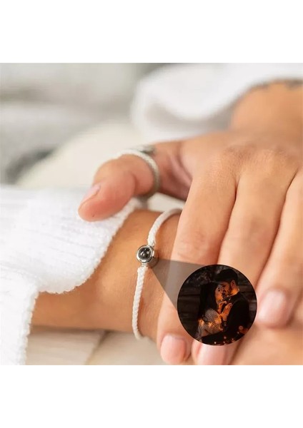 Kişiselleştirilmiş Fotoğraf Bilezik El Örgülü Dize Özel Daire Fotoğraf Bilezik Projeksiyon Bilezikler Anıt Takı Hediye (Yurt Dışından) fiyatları