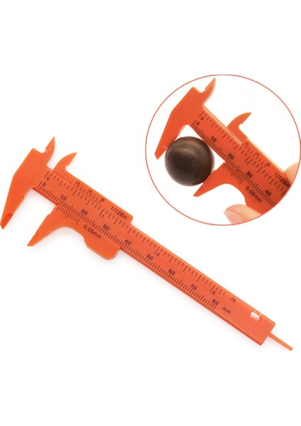 0-80MM Plastik Mini Cep Çift Ölçekli Cetvel Sürmeli Kumpas Ölçme Aracı (Yurt Dışından)