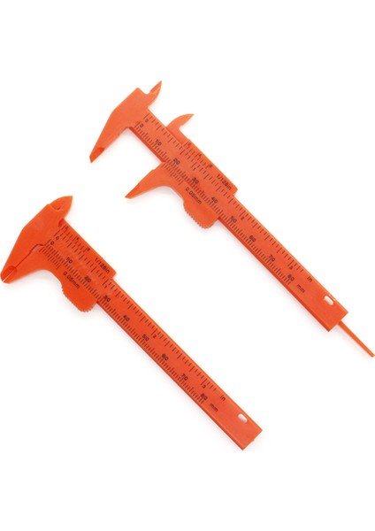 0-80MM Plastik Mini Cep Çift Ölçekli Cetvel Sürmeli Kumpas Ölçme Aracı (Yurt Dışından)