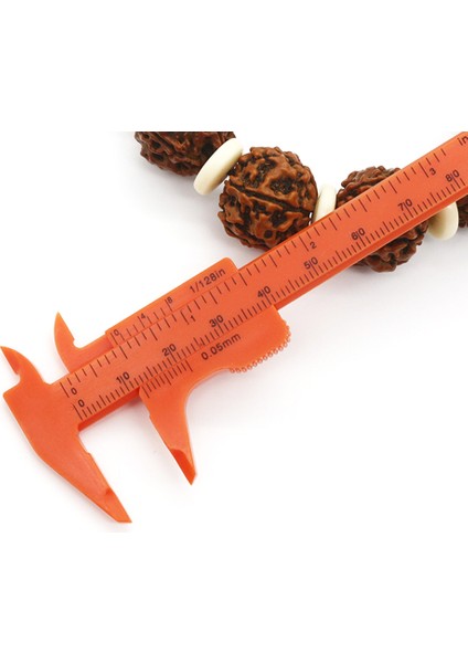 0-80MM Plastik Mini Cep Çift Ölçekli Cetvel Sürmeli Kumpas Ölçme Aracı (Yurt Dışından)