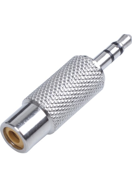 3,5 mm Stereo Erkek - Rca Mono Dişi Ses Adaptörü, Gümüş (Yurt Dışından)