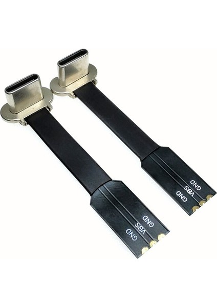 1/2/5/10 Adet 3pin Samsung S8/s9 Hızlı Şarj Erkek Fiş Tipi C USB Düz Yumuşak Flex Kablo Metal Dock 3 P 3 Pin (Yurt Dışından)