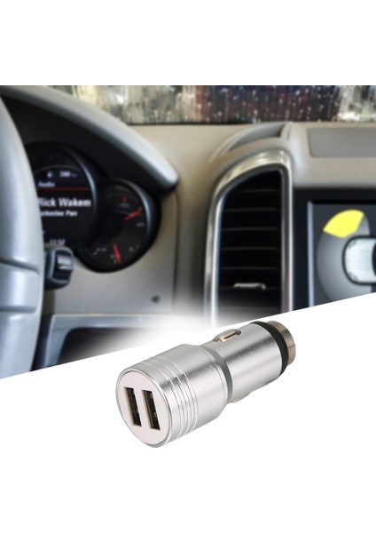 Evrensel 2 Bağlantı Noktalı 2.0A Cep Telefonları Için Tamamı Alüminyum USB Araç Şarj Cihazı Yeni (Yurt Dışından) modelleri