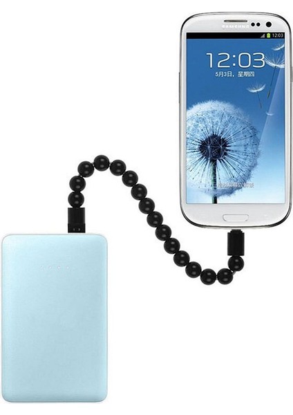 Saf Renk Boncuk Bilezik Mikro USB Kablosu Tip C Veri Senkronizasyon Şarj Kablosu iPhone Samsung Huawei Android Cep Telefonu Şarj Cihazı (Yurt Dışından) fırsatları